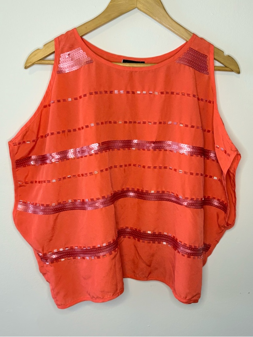 Frederick’s of Hollywood Cold Shoulder Sleeveless Sequined Top
